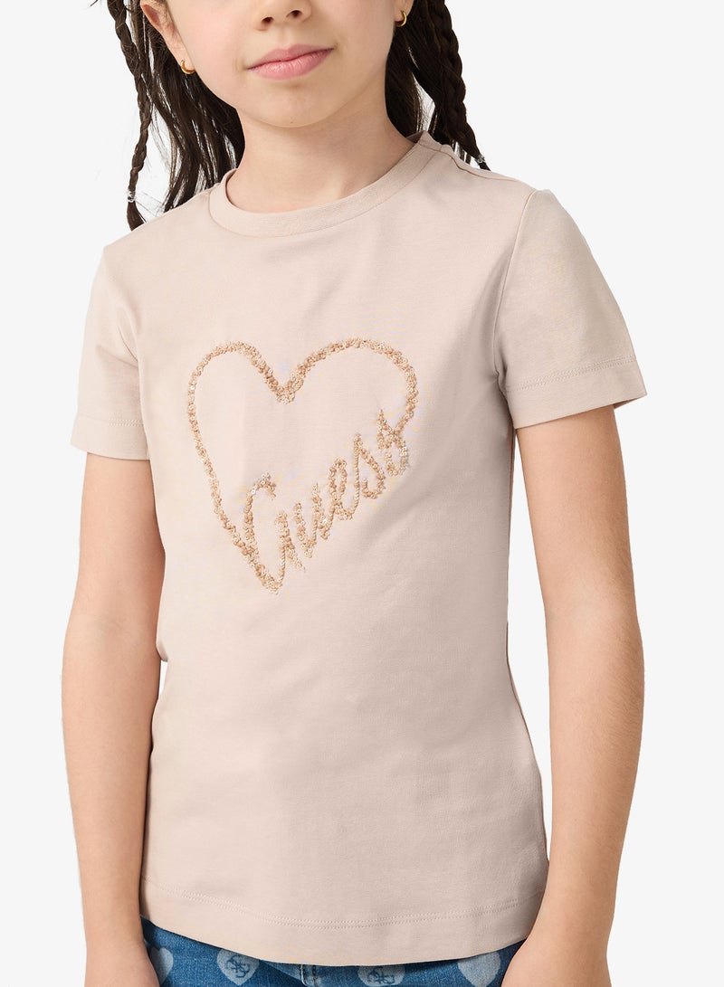 جس تيشيرت أطفال اساسي بياقة مستديرة - Image 3